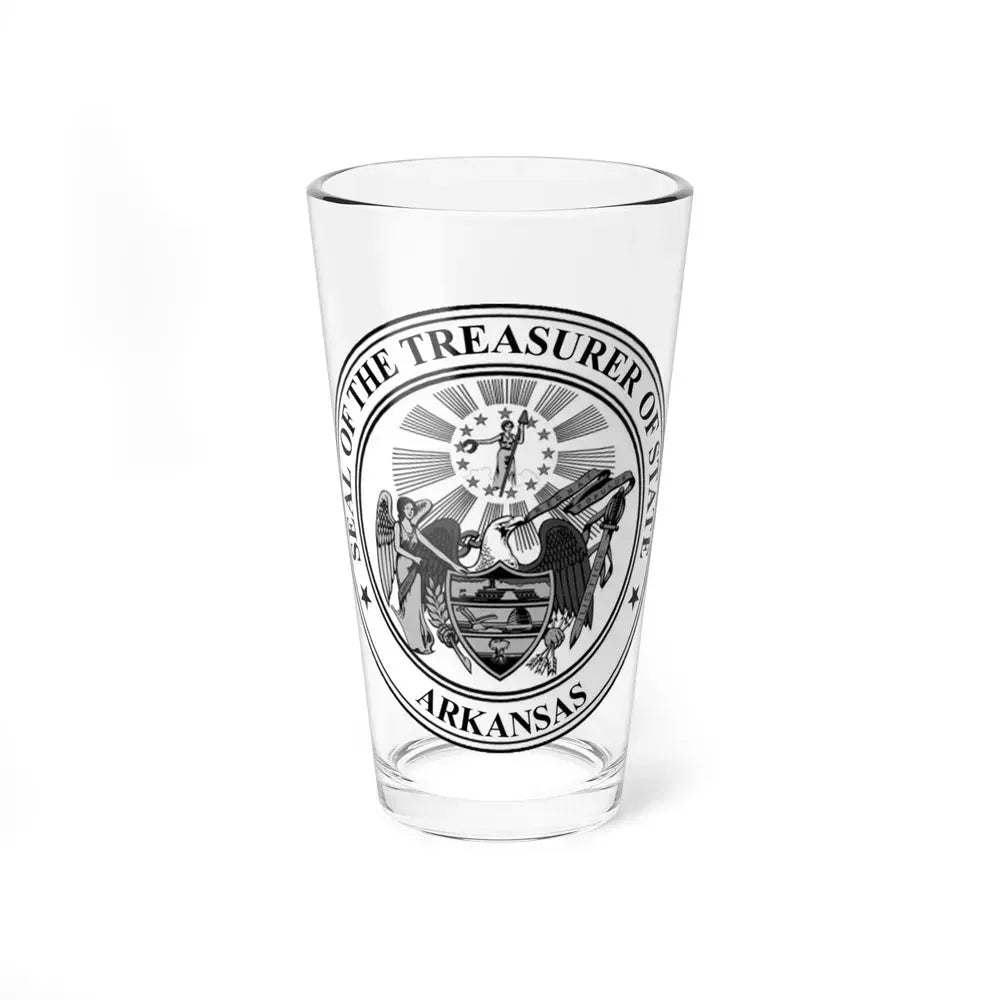 Arkansas Treasurer Seal - Pint Glass 16oz 16oz - Go Mug Yourself