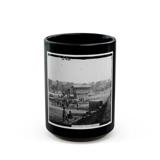 Arlington Heights, Va.  Blockhouse Near Aqueduct Bridge (U.S. Civil War) Black Coffee Mug 15oz - Go Mug Yourself