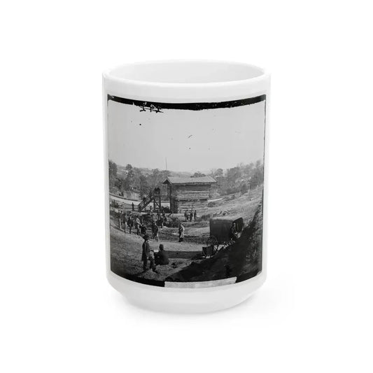 Arlington Heights, Va.  Blockhouse Near Aqueduct Bridge (U.S. Civil War) White Coffee Mug 15oz - Go Mug Yourself
