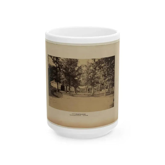 Arlington House, Barns And Soldiers' Barracks, June 29, 1864 (U.S. Civil War) White Coffee Mug 15oz - Go Mug Yourself