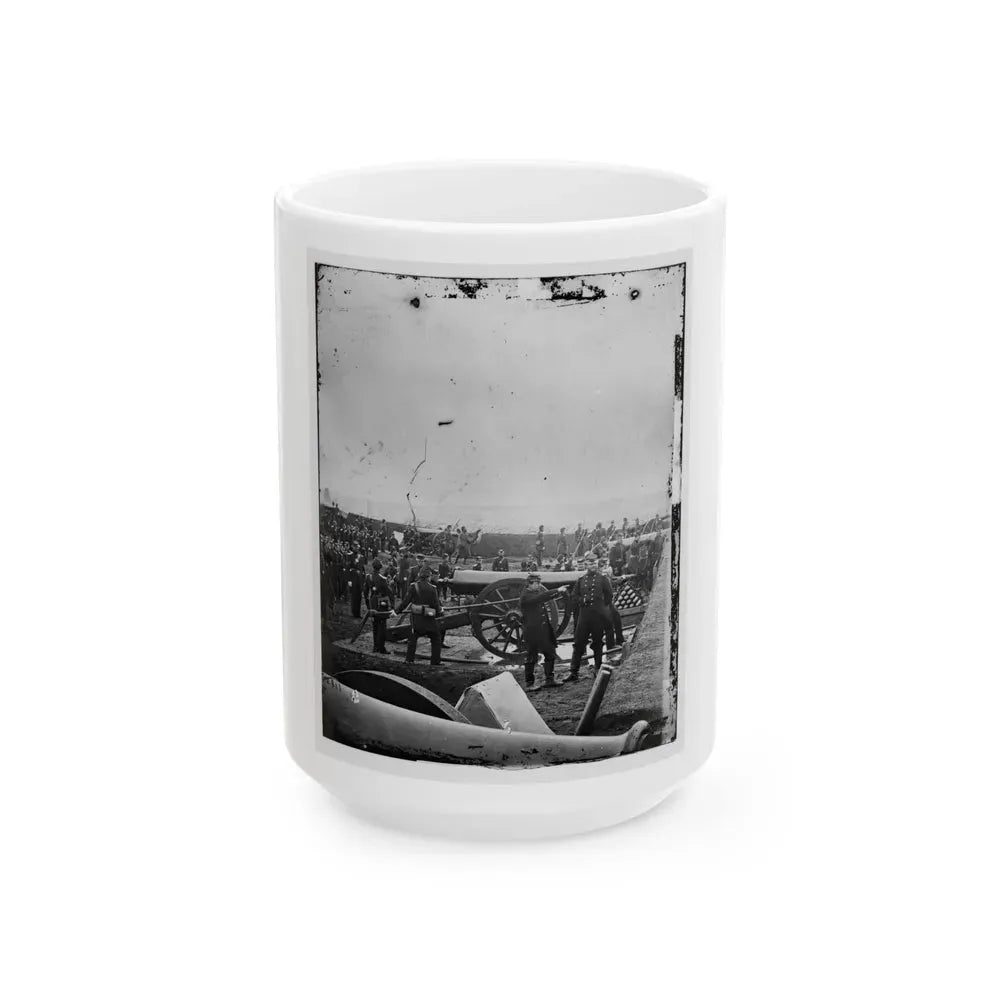 Arlington, Va. Guns And Gun-Crews Of Fort Richardson (U.S. Civil War) White Coffee Mug 15oz - Go Mug Yourself
