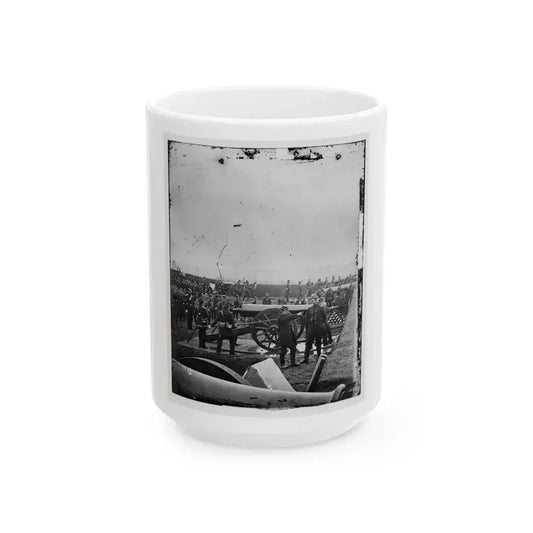 Arlington, Va. Guns And Gun-Crews Of Fort Richardson (U.S. Civil War) White Coffee Mug 15oz - Go Mug Yourself