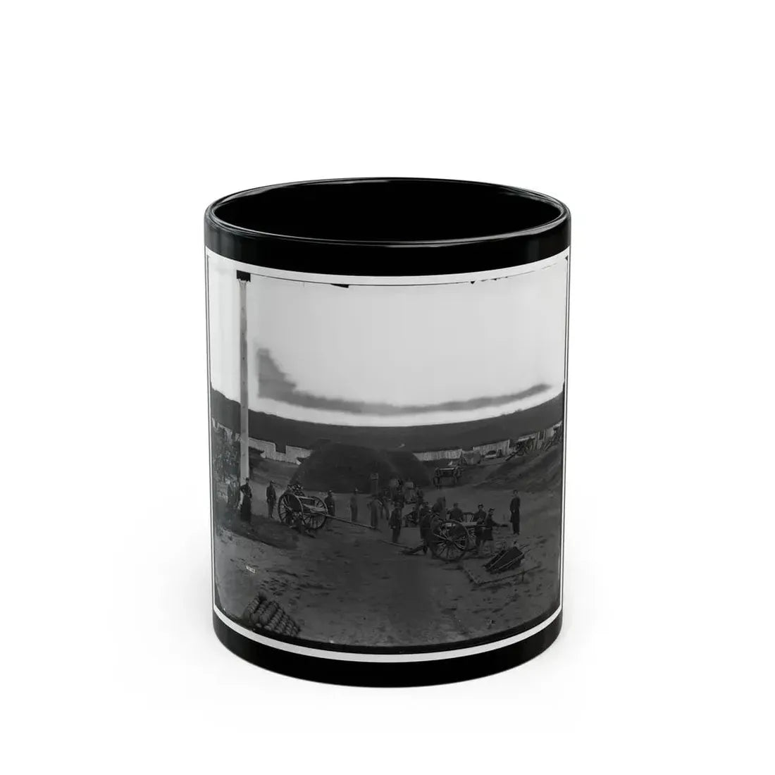 Arlington, Va. Interior View Of Fort C.F. Smith, With Gun Crew Of Company L, 2d New York Artillery (U.S. Civil War) Black Coffee Mug 11oz - Go Mug Yourself