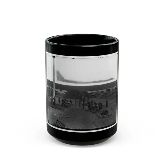 Arlington, Va. Interior View Of Fort C.F. Smith, With Gun Crew Of Company L, 2d New York Artillery (U.S. Civil War) Black Coffee Mug 15oz - Go Mug Yourself