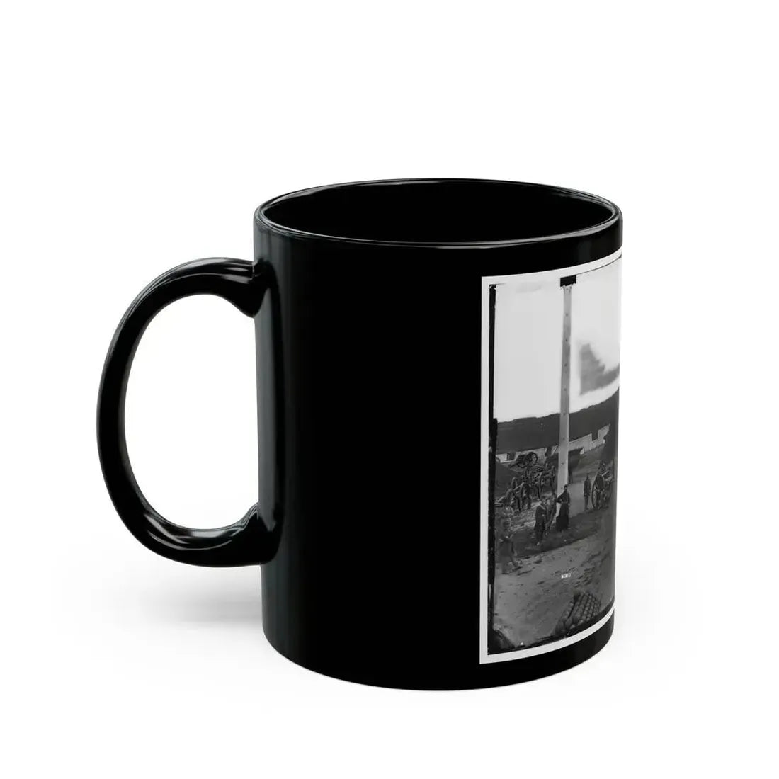 Arlington, Va. Interior View Of Fort C.F. Smith, With Gun Crew Of Company L, 2d New York Artillery (U.S. Civil War) Black Coffee Mug - Go Mug Yourself