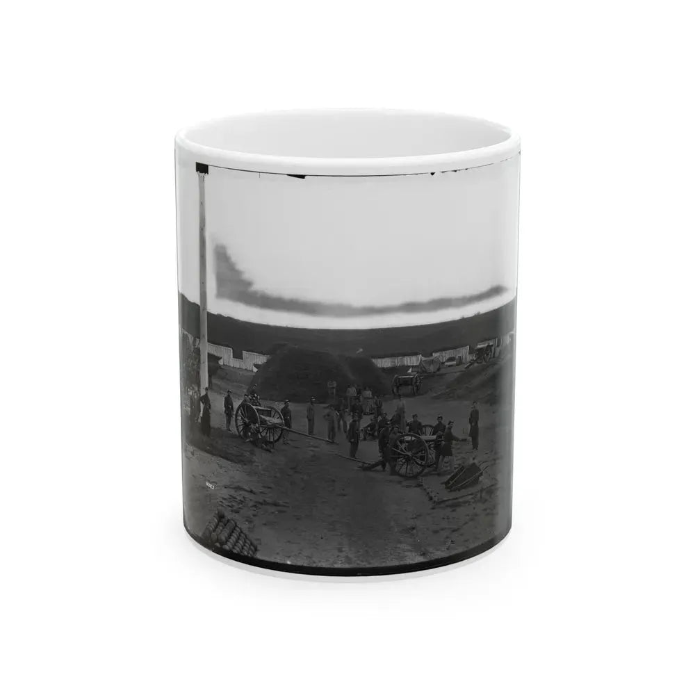 Arlington, Va. Interior View Of Fort C.F. Smith, With Gun Crew Of Company L, 2d New York Artillery (U.S. Civil War) White Coffee Mug 11oz - Go Mug Yourself