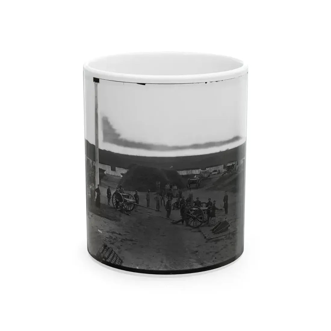 Arlington, Va. Interior View Of Fort C.F. Smith, With Gun Crew Of Company L, 2d New York Artillery (U.S. Civil War) White Coffee Mug 11oz - Go Mug Yourself