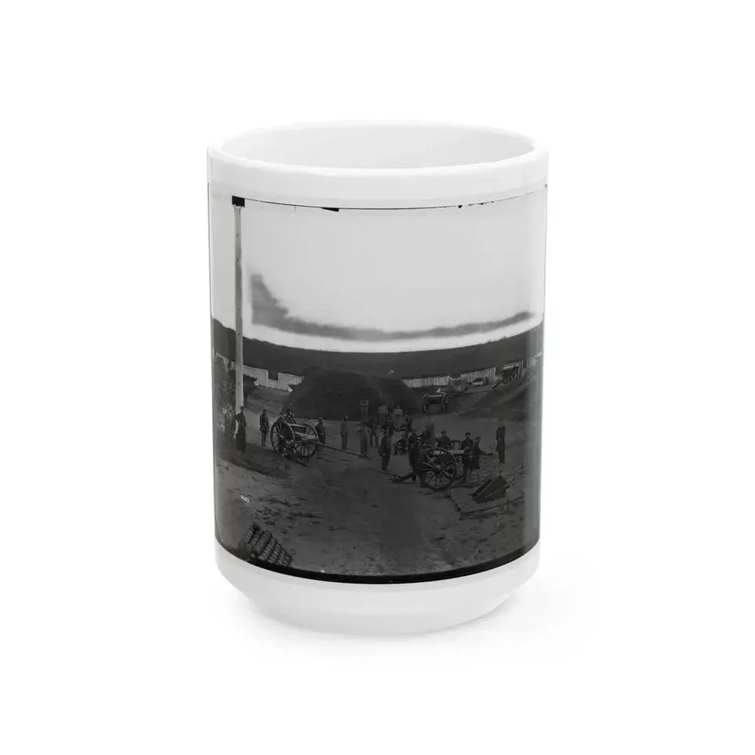 Arlington, Va. Interior View Of Fort C.F. Smith, With Gun Crew Of Company L, 2d New York Artillery (U.S. Civil War) White Coffee Mug 15oz - Go Mug Yourself
