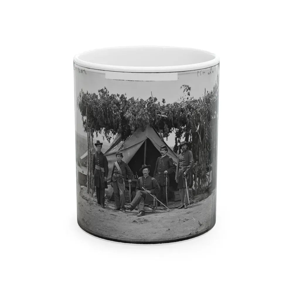Arlington, Va. Officers Of Company F, 2d New York Artillery At Fort C.F. Smith (U.S. Civil War) White Coffee Mug 11oz - Go Mug Yourself