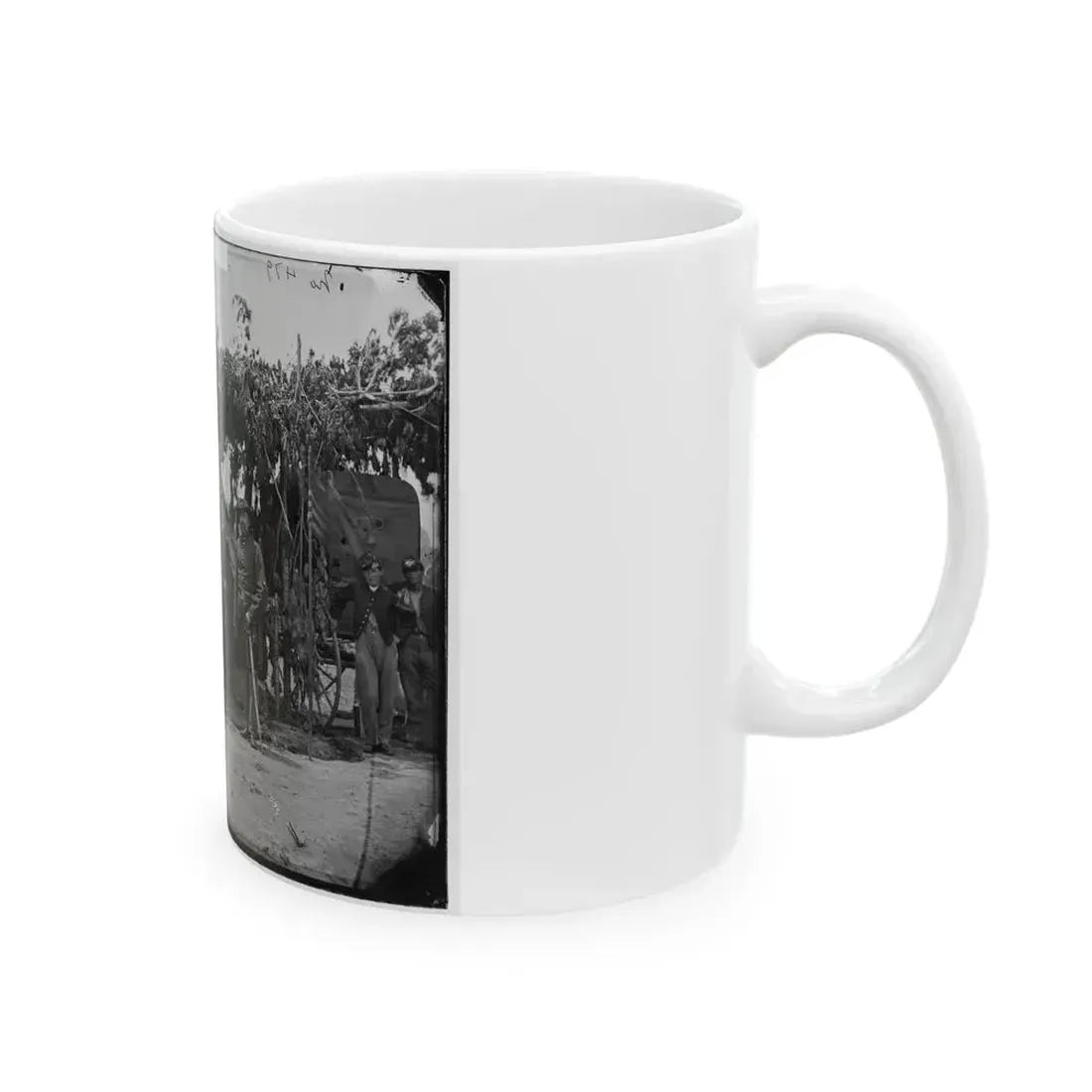 Arlington, Va. Officers Of Company F, 2d New York Artillery At Fort C.F. Smith (U.S. Civil War) White Coffee Mug - Go Mug Yourself
