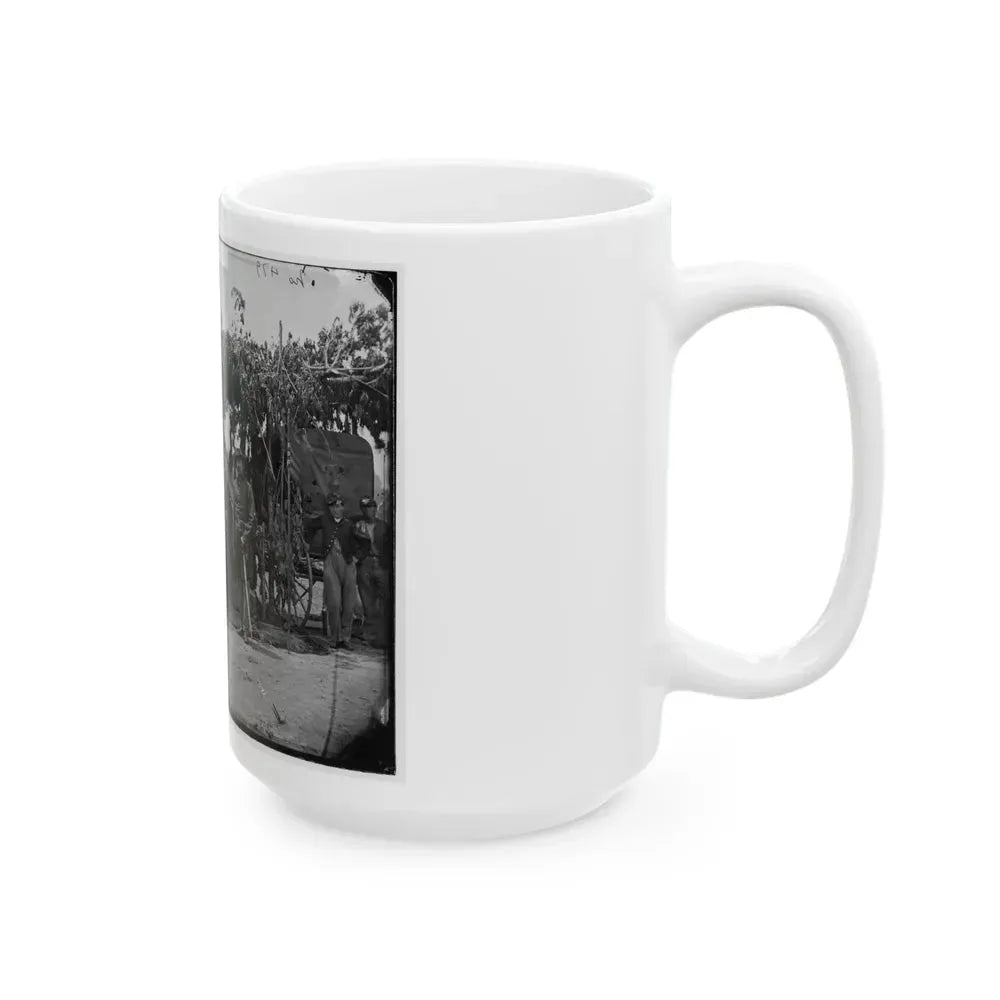 Arlington, Va. Officers Of Company F, 2d New York Artillery At Fort C.F. Smith (U.S. Civil War) White Coffee Mug - Go Mug Yourself