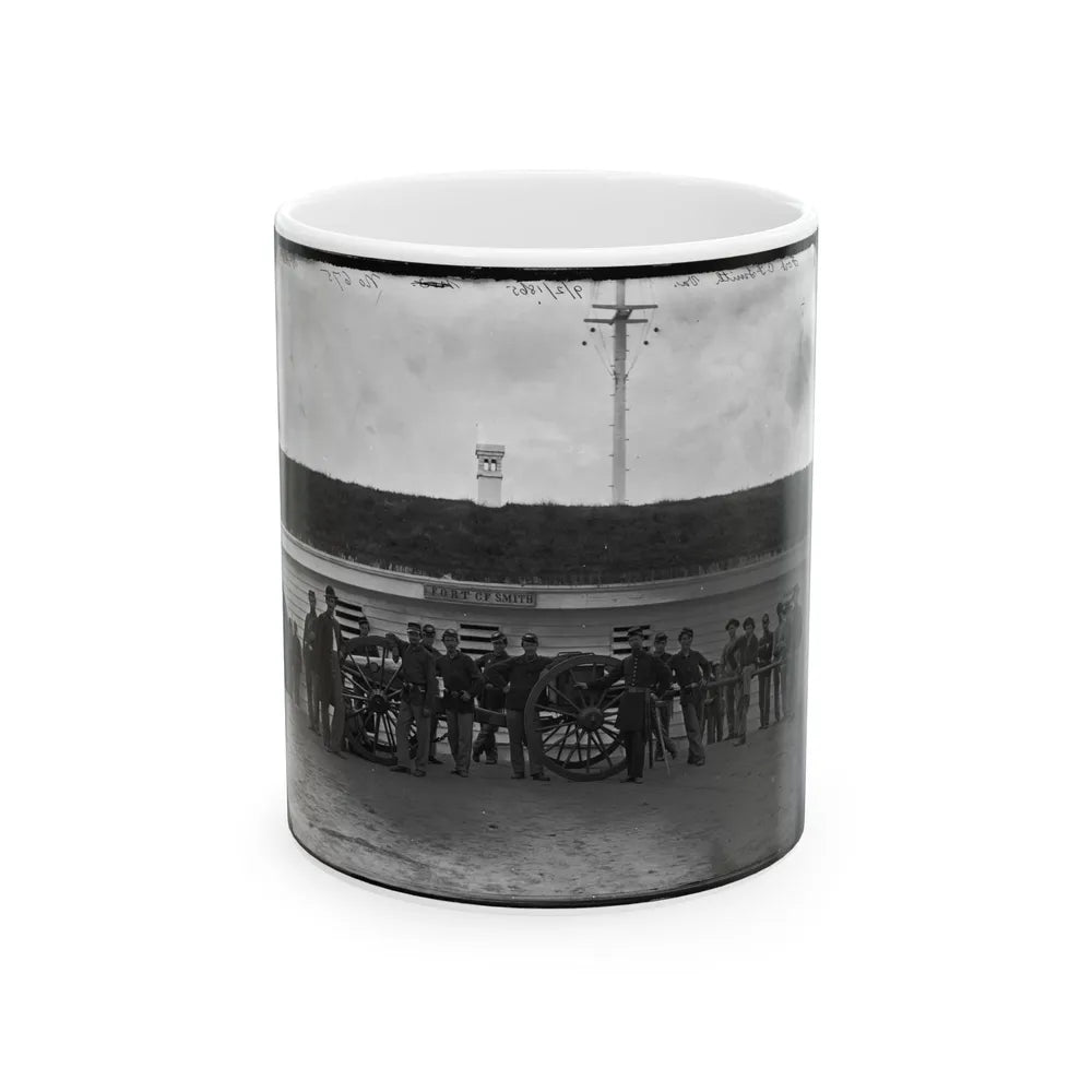 Arlington, Va. Gun Crew Of Company K, 2d New York Artillery, In Fort C.F. Smith (U.S. Civil War) White Coffee Mug-11oz-Go Mug Yourself