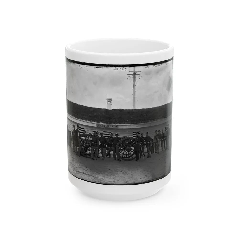 Arlington, Va. Gun Crew Of Company K, 2d New York Artillery, In Fort C.F. Smith (U.S. Civil War) White Coffee Mug-15oz-Go Mug Yourself