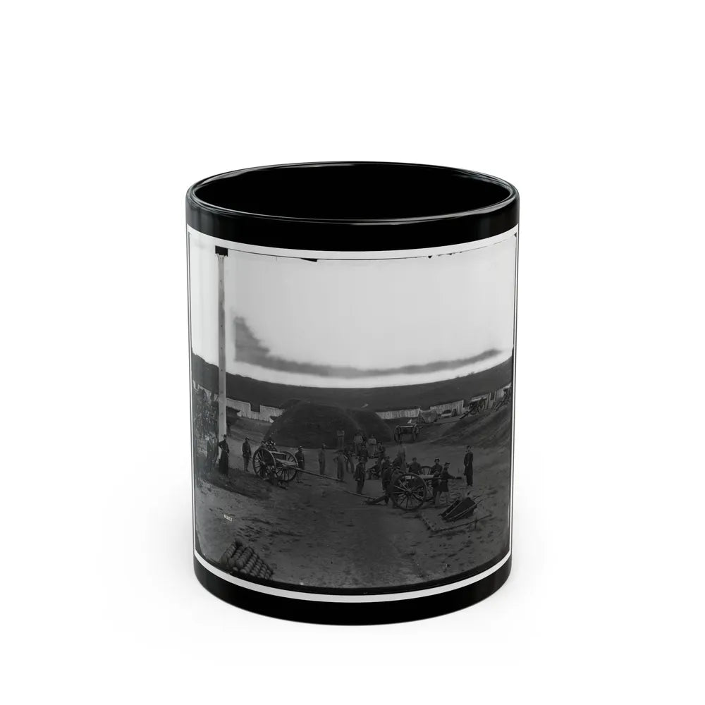 Arlington, Va. Interior View Of Fort C.F. Smith, With Gun Crew Of Company L, 2d New York Artillery (U.S. Civil War) Black Coffee Mug-11oz-Go Mug Yourself