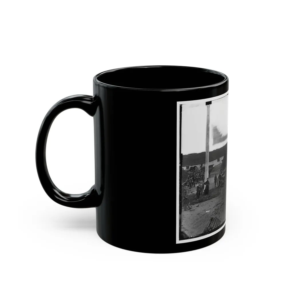 Arlington, Va. Interior View Of Fort C.F. Smith, With Gun Crew Of Company L, 2d New York Artillery (U.S. Civil War) Black Coffee Mug-Go Mug Yourself