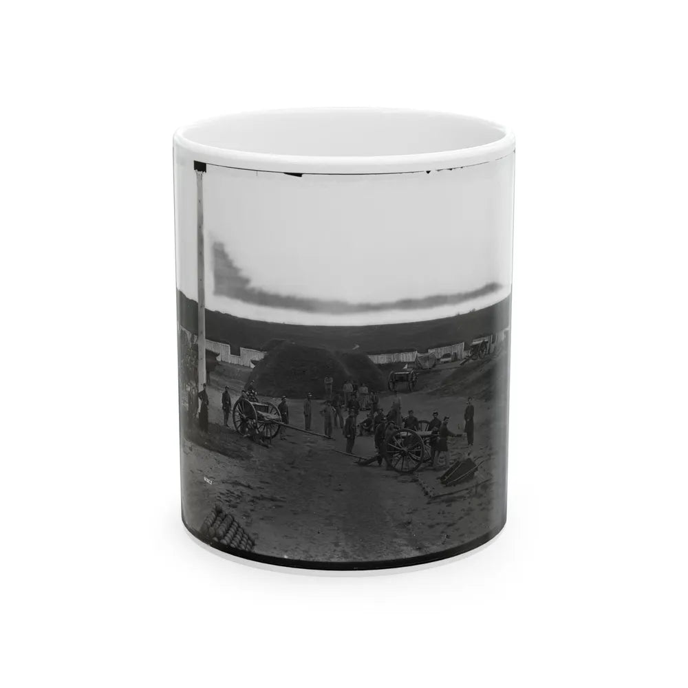 Arlington, Va. Interior View Of Fort C.F. Smith, With Gun Crew Of Company L, 2d New York Artillery (U.S. Civil War) White Coffee Mug-11oz-Go Mug Yourself