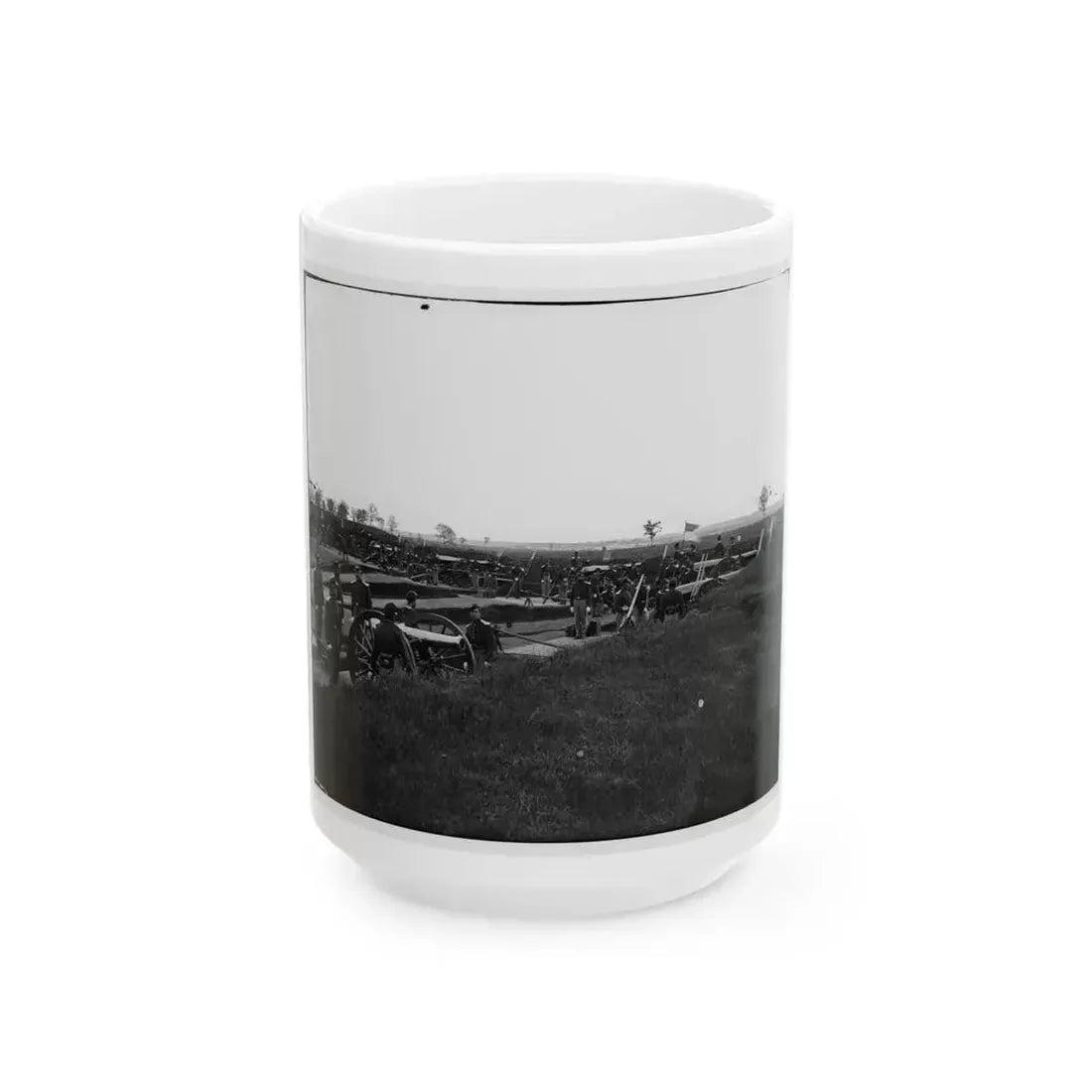 Arlington, Virginia. Batteries In Fort No. 2 Fort Whipple (U.S. Civil War) White Coffee Mug 15oz - Go Mug Yourself