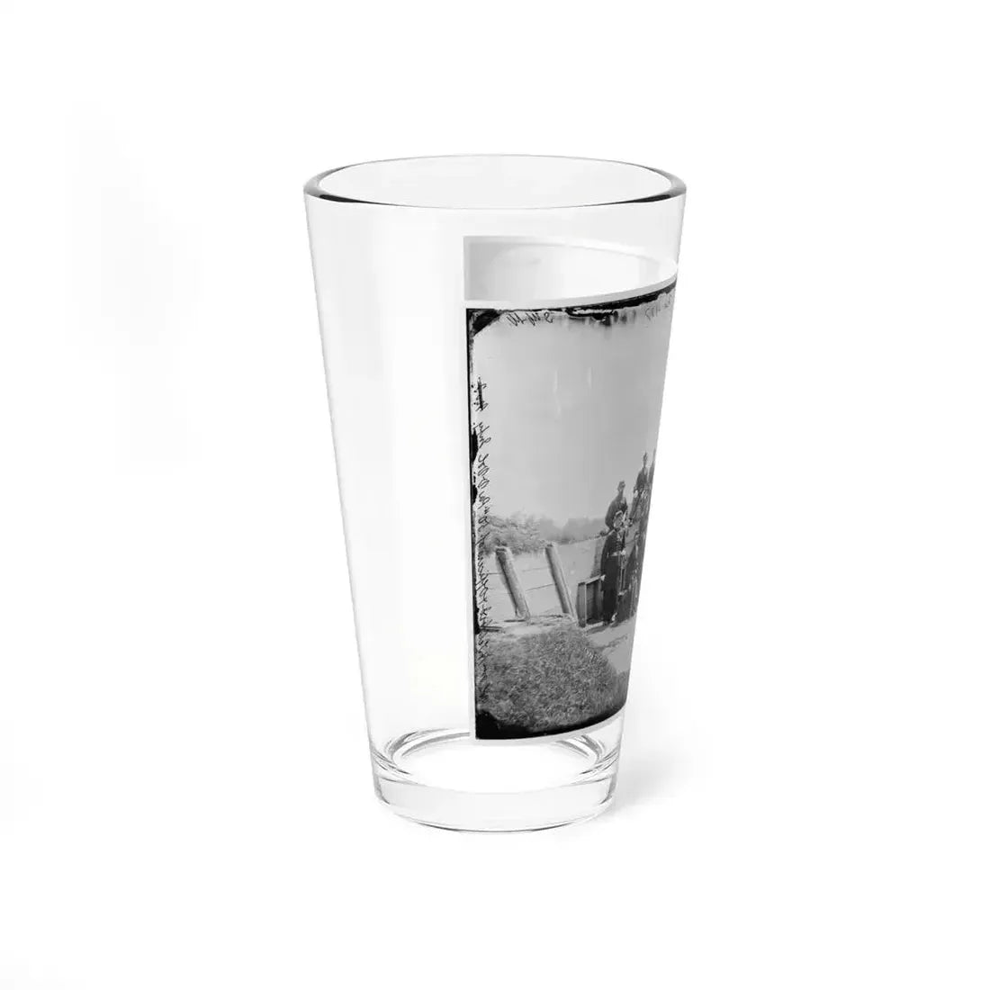 Arlington, Virginia. Col. William H. Telford And Officers, 50th Regiment Pennsylvania Infantry At Fort Craig (U.S. Civil War) Pint Glass 16oz - Go Mug Yourself