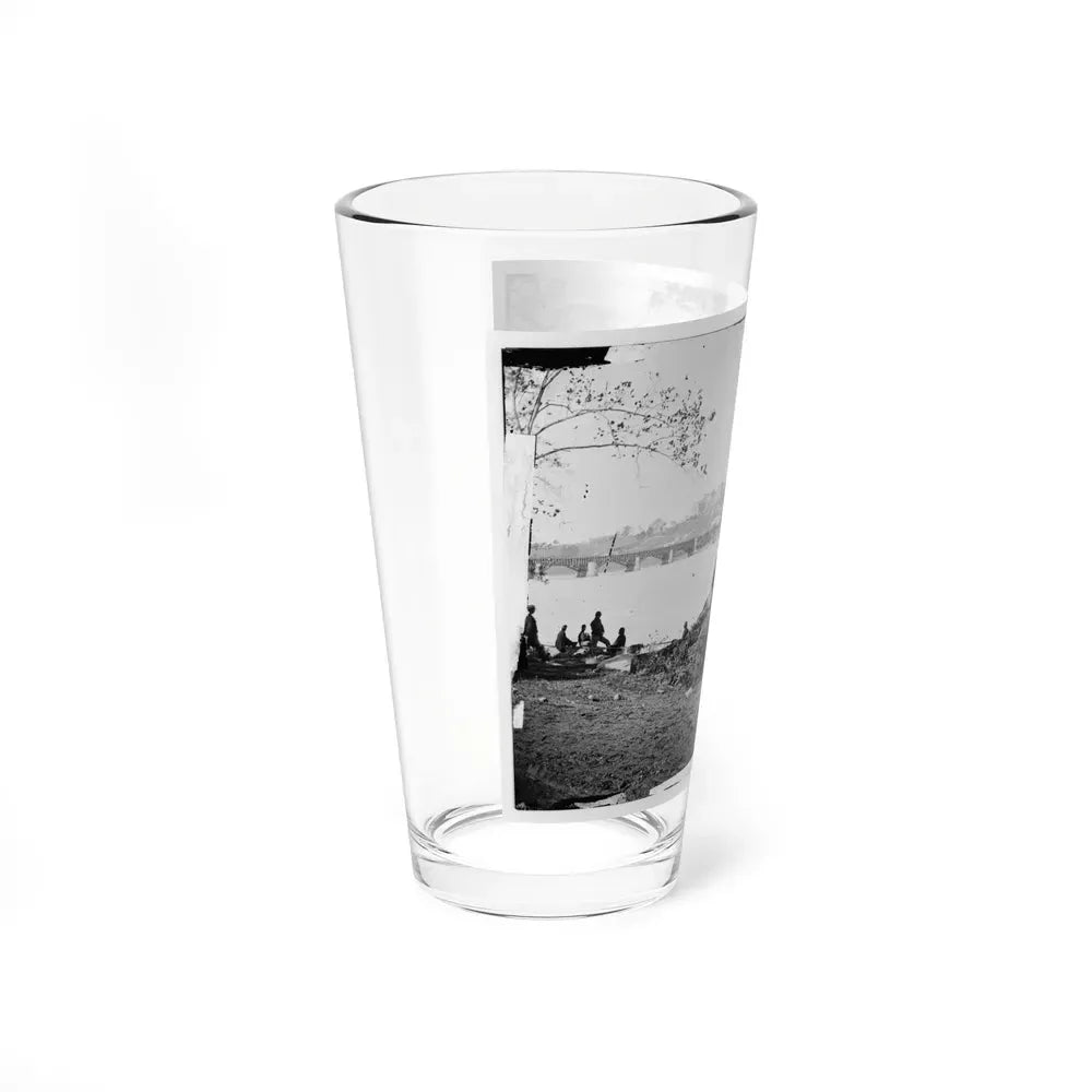 Arlington, Virginia. Georgetown Aqueduct From Virginia Side Of Potomac With Georgetown University In Background (U.S. Civil War) Pint Glass 16oz - Go Mug Yourself