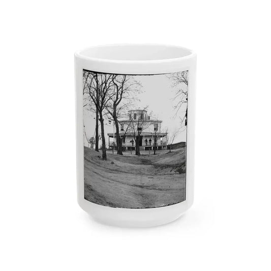 Arlington, Virginia. Headquarter's Of Gen. Irwin Mcdowell Near Lee Mansion (U.S. Civil War) White Coffee Mug 15oz - Go Mug Yourself
