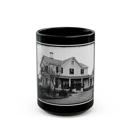 Arlington, Virginia. Officers' Of 107th U.S. Colored Infantry At Fort Corcoran (U.S. Civil War) Black Coffee Mug 15oz - Go Mug Yourself