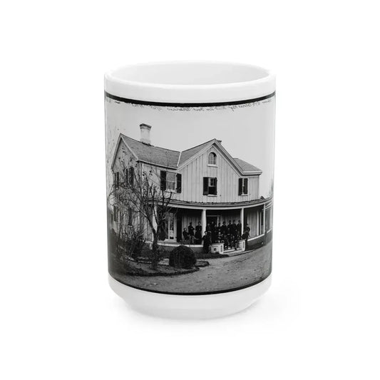 Arlington, Virginia. Officers' Of 107th U.S. Colored Infantry At Fort Corcoran (U.S. Civil War) White Coffee Mug 15oz - Go Mug Yourself