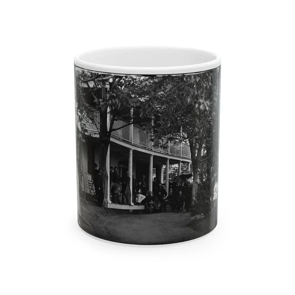 Arlington, Virginia. Officers Of 2d New York Heavy Artillery, At Fort C.F. Smith (U.S. Civil War) White Coffee Mug 11oz - Go Mug Yourself