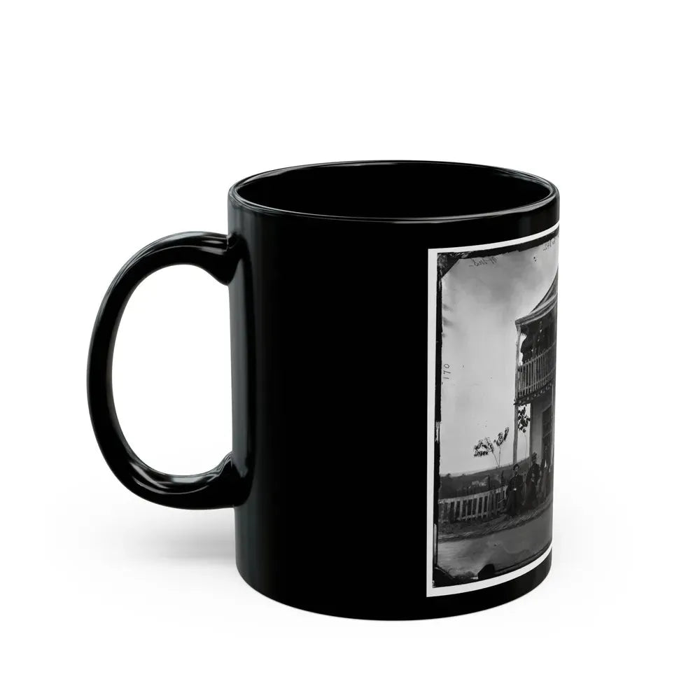 Arlington, Virginia. Officers Of Companies K & L, 2d New York Heavy Artillery At Fort C.F. Smith (U.S. Civil War) Black Coffee Mug - Go Mug Yourself