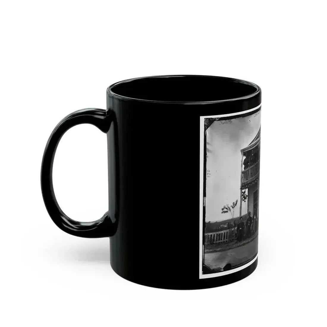 Arlington, Virginia. Officers Of Companies K & L, 2d New York Heavy Artillery At Fort C.F. Smith (U.S. Civil War) Black Coffee Mug - Go Mug Yourself