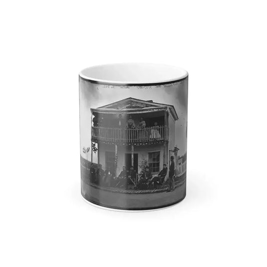 Arlington, Virginia. Officers of Companies K & L, 2D New York Heavy Artillery at Fort C.F. Smith (U.S. Civil War) Color Changing Coffee Mug 11oz Default Title - Go Mug Yourself