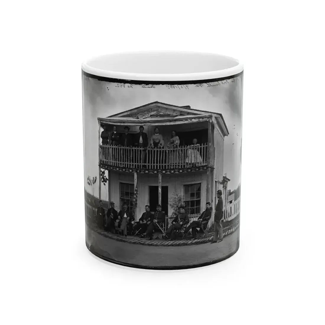 Arlington, Virginia. Officers Of Companies K & L, 2d New York Heavy Artillery At Fort C.F. Smith (U.S. Civil War) White Coffee Mug 11oz - Go Mug Yourself