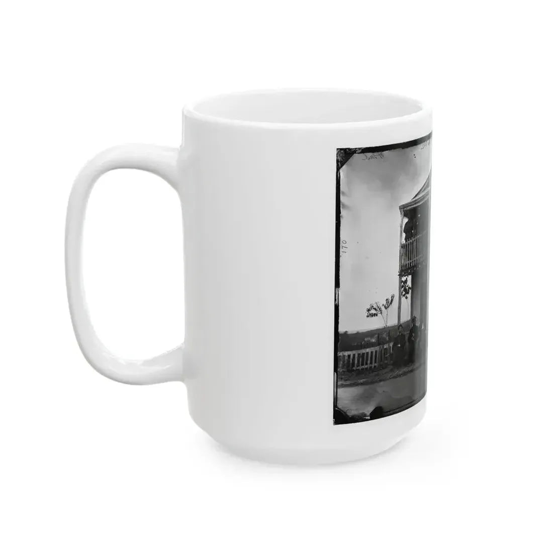 Arlington, Virginia. Officers Of Companies K & L, 2d New York Heavy Artillery At Fort C.F. Smith (U.S. Civil War) White Coffee Mug - Go Mug Yourself