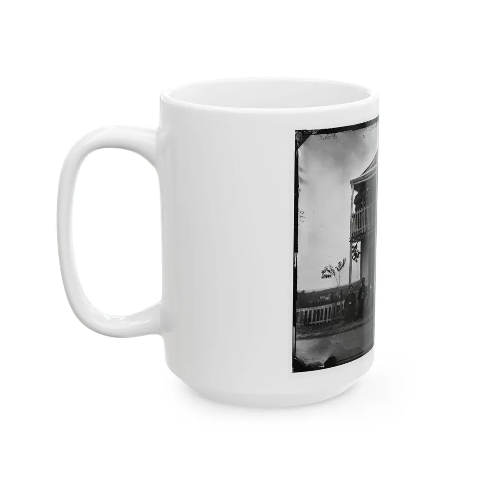 Arlington, Virginia. Officers Of Companies K & L, 2d New York Heavy Artillery At Fort C.F. Smith (U.S. Civil War) White Coffee Mug-Go Mug Yourself
