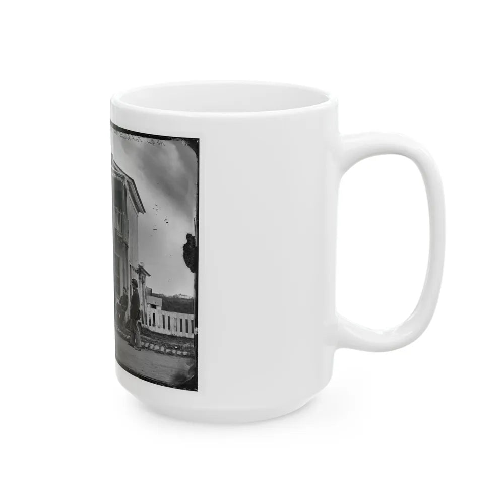 Arlington, Virginia. Officers Of Companies K & L, 2d New York Heavy Artillery At Fort C.F. Smith (U.S. Civil War) White Coffee Mug-Go Mug Yourself