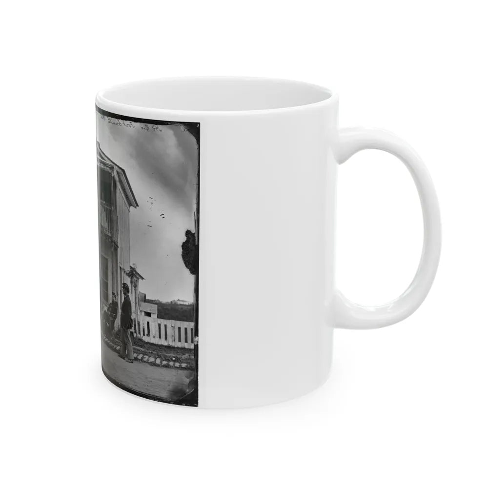 Arlington, Virginia. Officers Of Companies K & L, 2d New York Heavy Artillery At Fort C.F. Smith (U.S. Civil War) White Coffee Mug-Go Mug Yourself