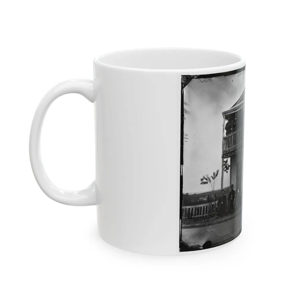 Arlington, Virginia. Officers Of Companies K & L, 2d New York Heavy Artillery At Fort C.F. Smith (U.S. Civil War) White Coffee Mug-Go Mug Yourself