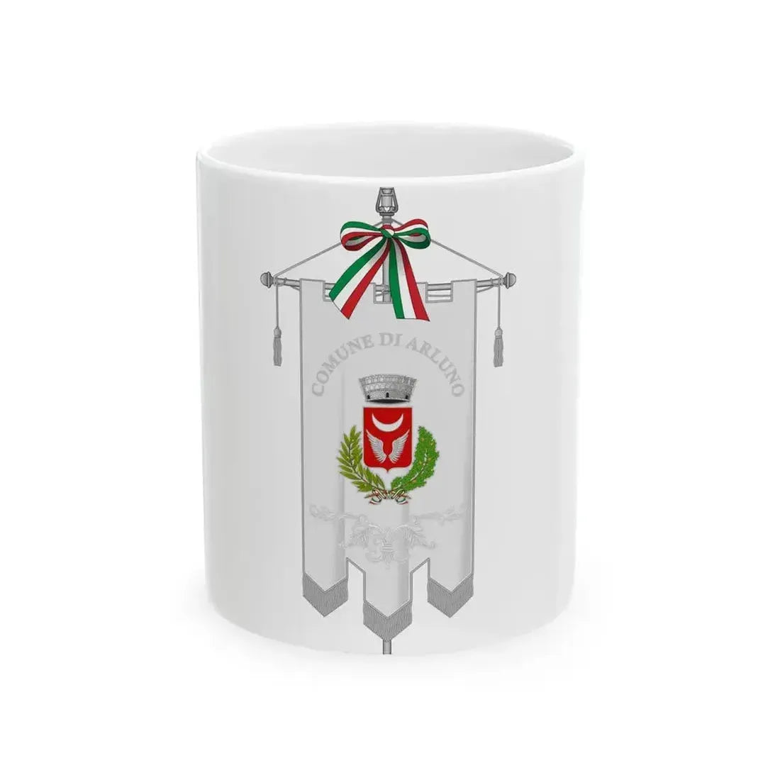 Arluno-Gonfalone (Italy) White Coffee Mug 11oz - Go Mug Yourself