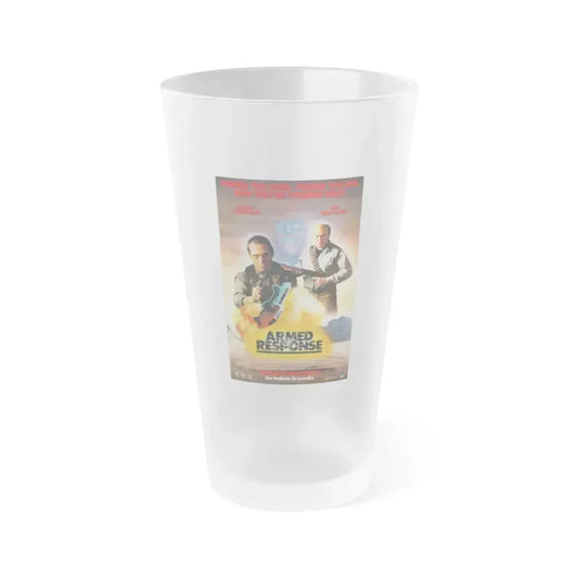 ARMED RESPONSE 1986 Movie Poster - Frosted Pint Glass 16oz 16oz Frosted - Go Mug Yourself