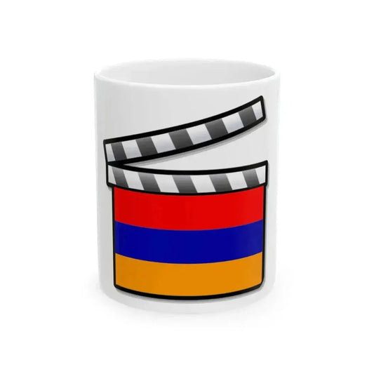 Armenia film clapperboard (Armenia) White Coffee Mug 11oz - Go Mug Yourself