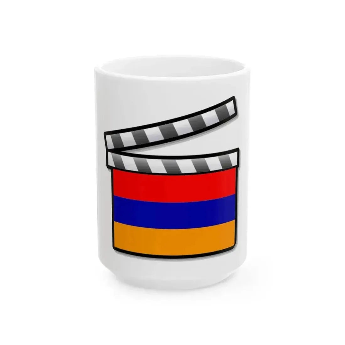 Armenia film clapperboard (Armenia) White Coffee Mug 15oz - Go Mug Yourself
