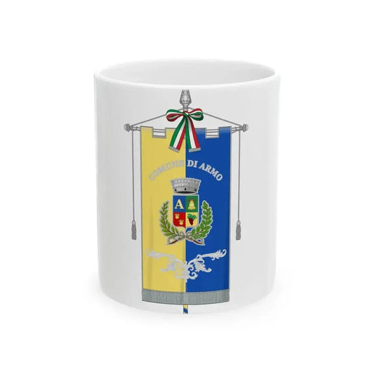 Armo Italia-Gonfalone (Italy) White Coffee Mug 11oz - Go Mug Yourself