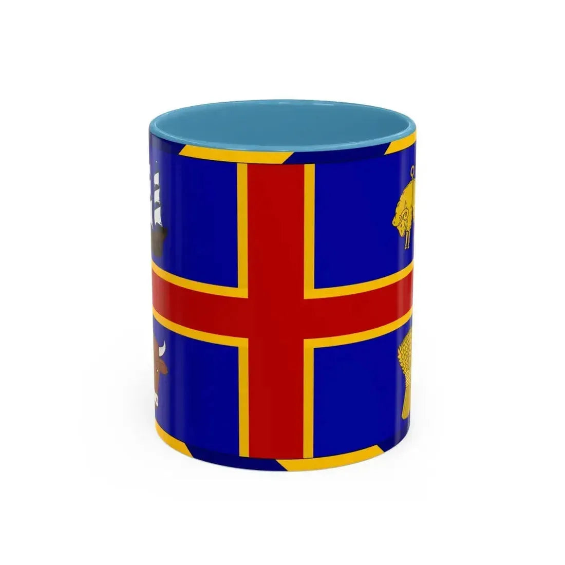 Armorial Flag of the City of Adelaide Australia - Accent Coffee Mug 11oz Light Blue - Go Mug Yourself