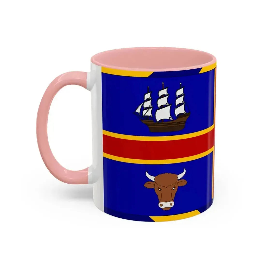 Armorial Flag of the City of Adelaide Australia - Accent Coffee Mug - Go Mug Yourself