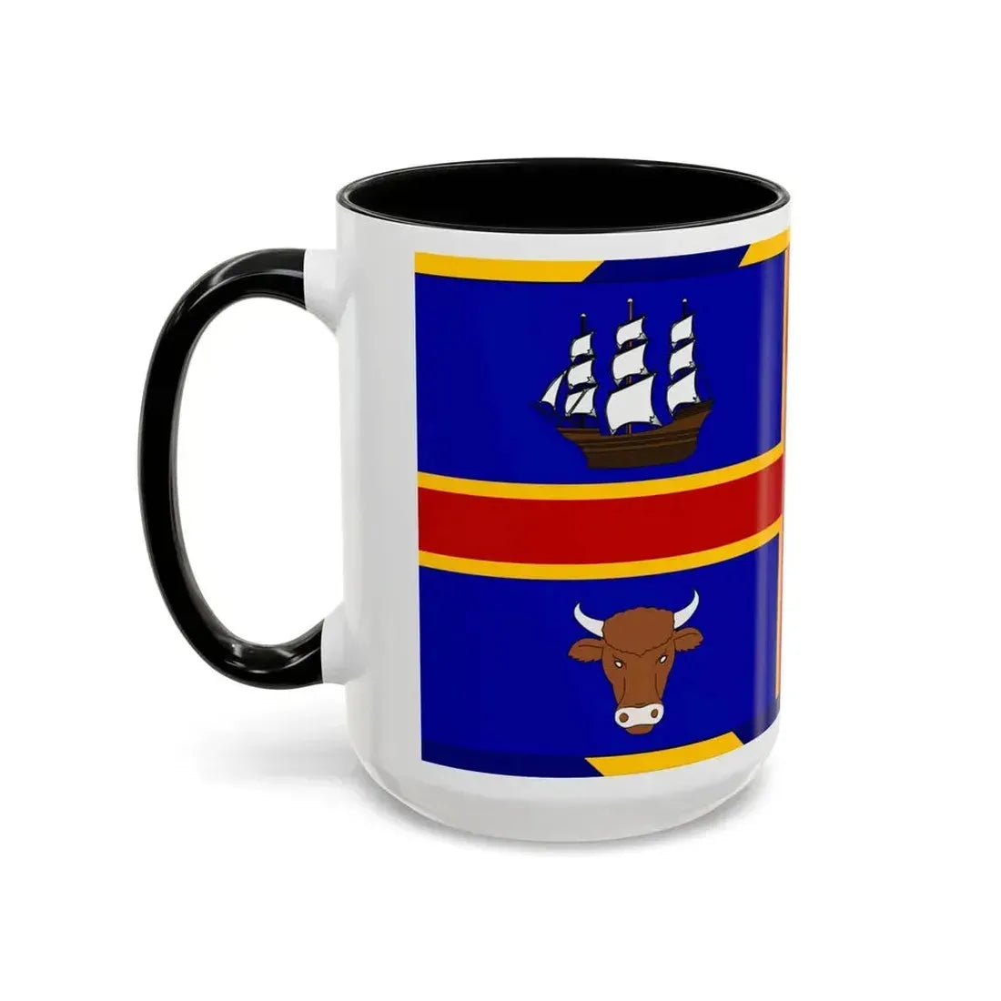 Armorial Flag of the City of Adelaide Australia - Accent Coffee Mug - Go Mug Yourself