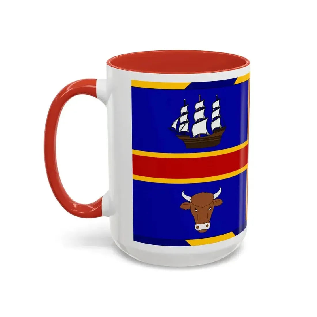Armorial Flag of the City of Adelaide Australia - Accent Coffee Mug - Go Mug Yourself