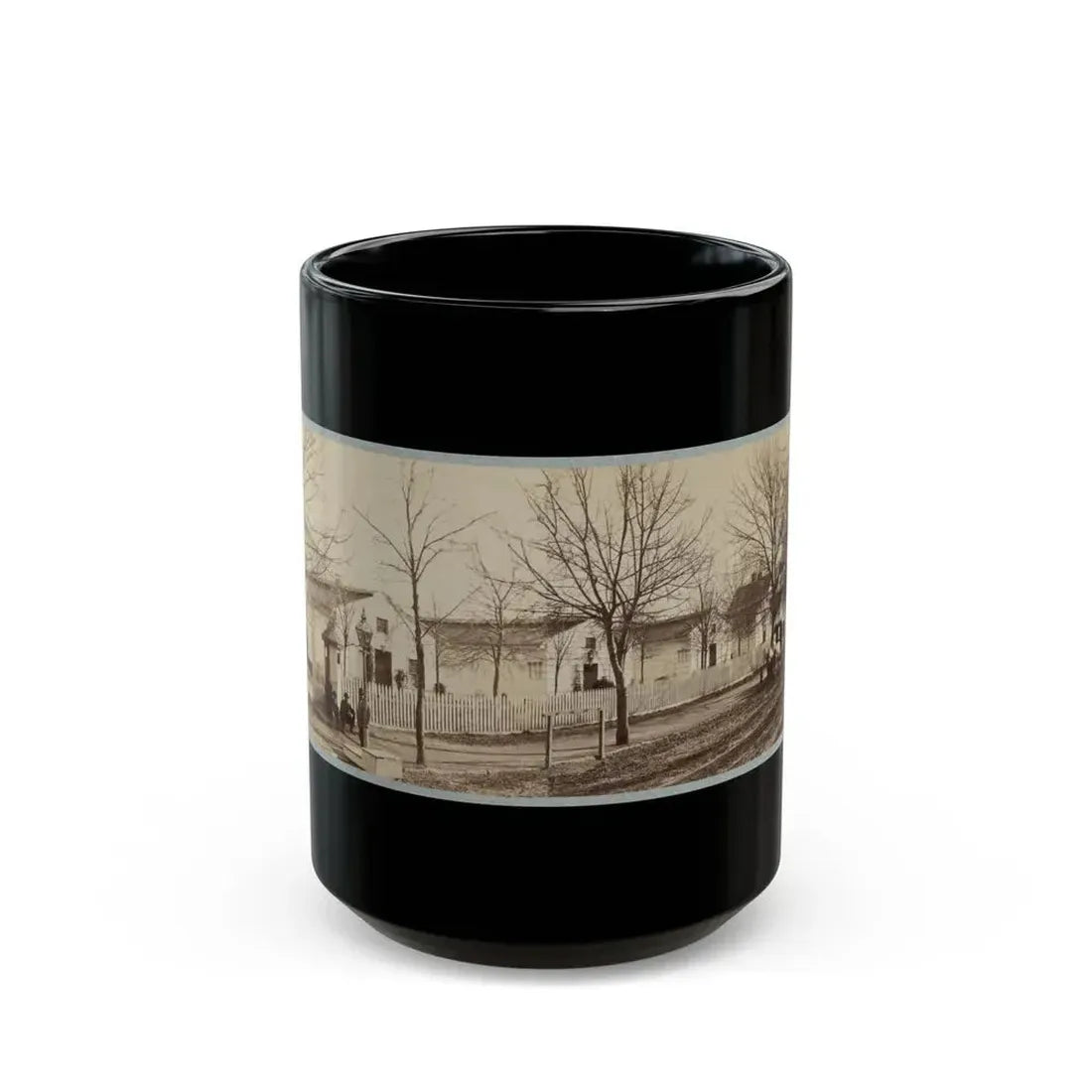 Armory Square Hospital, Washington, D.C. 001 (U.S. Civil War) Black Coffee Mug 15oz - Go Mug Yourself