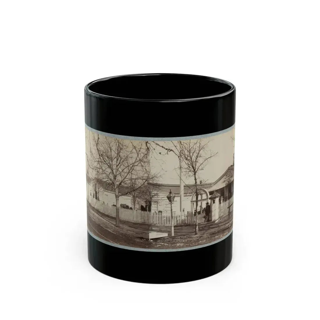Armory Square Hospital, Washington, D.C. 002 (U.S. Civil War) Black Coffee Mug 11oz - Go Mug Yourself