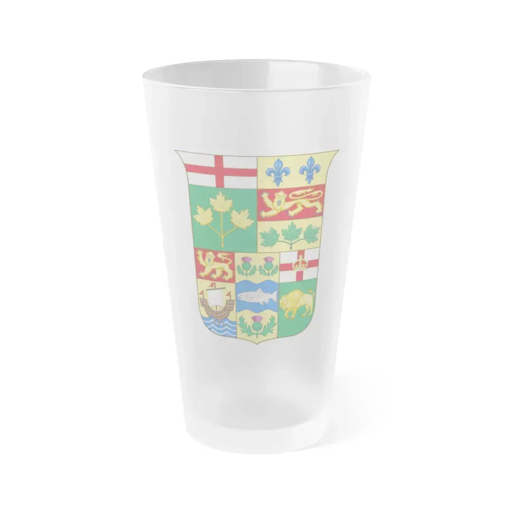 Arms of Canada 1870 - Frosted Pint Glass 16oz 16oz Frosted - Go Mug Yourself