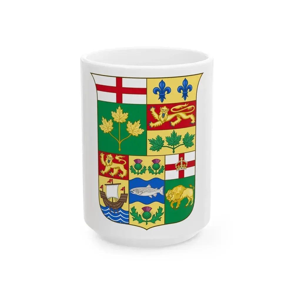 Arms of Canada 1870 - White Coffee Mug 15oz - Go Mug Yourself