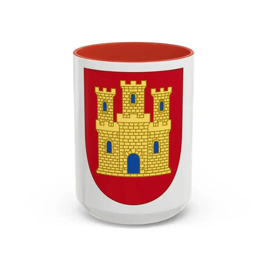 Arms of Castile - Accent Coffee Mug 15oz Red - Go Mug Yourself